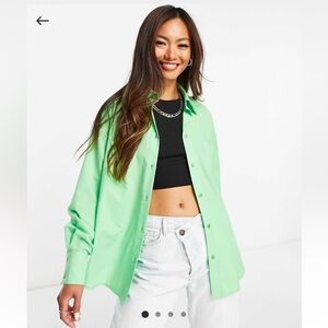 ASOS Design Green Relaxed Shirt